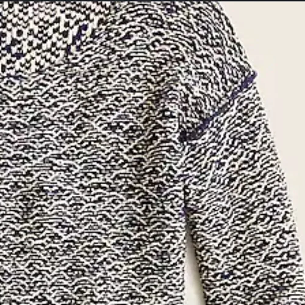 J CREW Sweater Tunic Boatneck Marled Cotton Blend